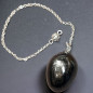 Pendule Obsidienne argentée olive (s)