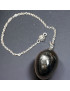 Pendule Obsidienne argentée olive (s)