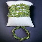 Bracelet Grenat vert  Baroque 19cm