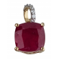 Pendentif Rubis & Diamants or 18 carats