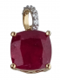 Pendentif Rubis & Diamants or 18 carats