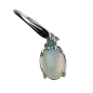 Boucles Opale et Emeraude Argent 925