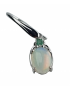 Boucles Opale et Emeraude Argent 925