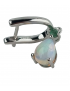 Boucles Opale et Emeraude Argent 925