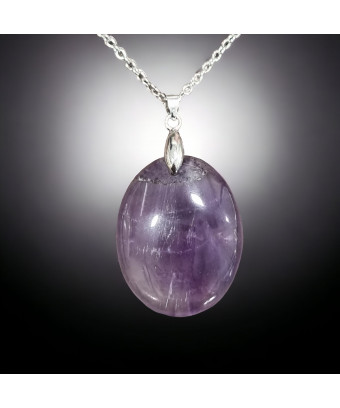 Pendentif Améthyste ovale