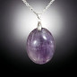 Pendentif Améthyste ovale avec chaîne