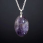 Pendentif Améthyste ovale avec chaîne