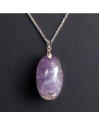 Pendentif Améthyste ovale avec chaîne