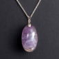 Pendentif Améthyste ovale avec chaîne