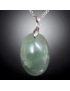 Pendentif Aventurine verte ovale avec chaîne