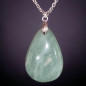 Pendentif Aventurine verte ovale avec chaîne