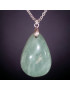 Pendentif Aventurine verte ovale avec chaîne