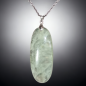 Pendentif Prehnite Epidote Ovale avec Chaîne (s)