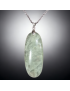 Pendentif Prehnite Epidote Ovale avec Chaîne (s)