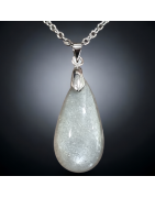 Pendentif Pierre de lune Goutte avec chaîne