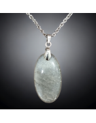 Pendentif Pierre de lune Goutte avec chaîne