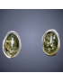 Boucles Ambre végétal Ovales Argent 925