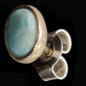 Boucles Larimar ovales Argent 925