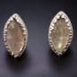Boucles Labradorite facettées serties Argent 925