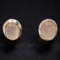 Boucles Quartz rose ovales Argent 925
