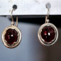 Boucles Grenat Argent 925
