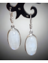 Boucles Pierre de lune ovale Argent 925