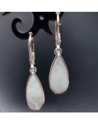 Boucles Pierre de lune Gouttes Argent 925