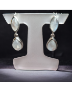 Boucles Pierre de lune Argent 925