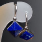 Boucles Lapis-lazuli Pyramides Argent 925