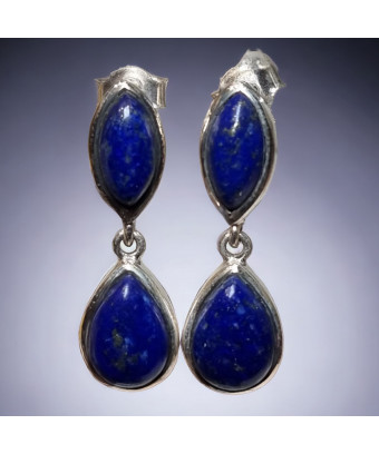 Boucles Lapis-lazuli Argent...