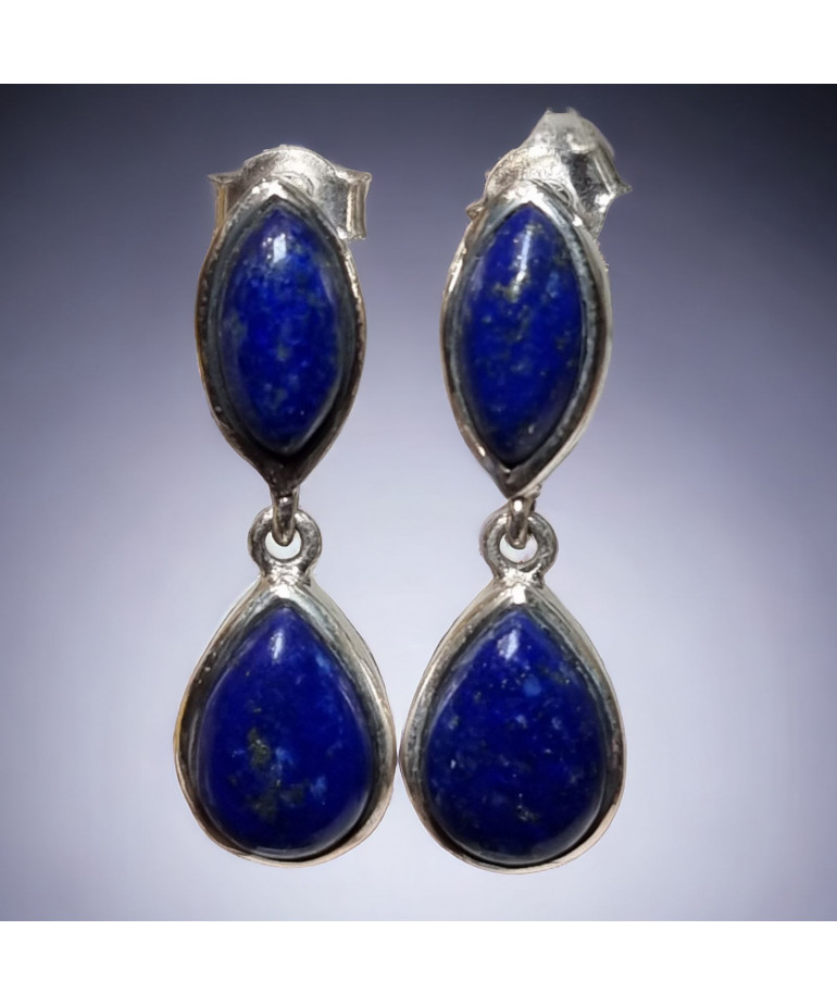 Boucles Lapis-lazuli Argent 925