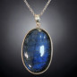 Pendentif Labradorite Argent 925 ovale avec chaîne