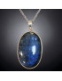 Pendentif Labradorite Argent 925 ovale avec chaîne