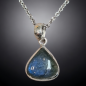 Pendentif Labradorite goutte Argent 925 avec chaîne