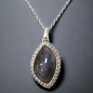 Pendentif Obsidienne Œil céleste Argent 925 sur chaîne