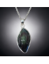 Pendentif Obsidienne Œil céleste Argent 925 sur chaîne