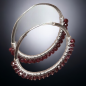 Boucles Grenat Créoles Argent 925