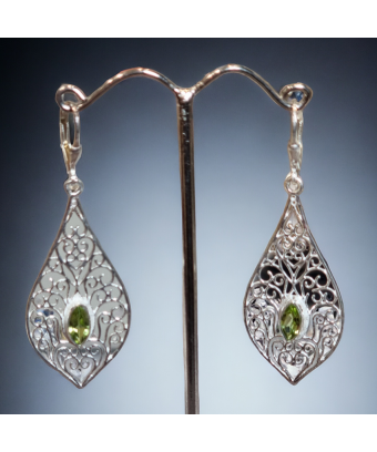 Boucles Péridot Argent 925