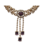Collier Améthyste Plaqué or 20 micron