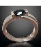 Bague Tourmaline verte Argent 925 Taille 53