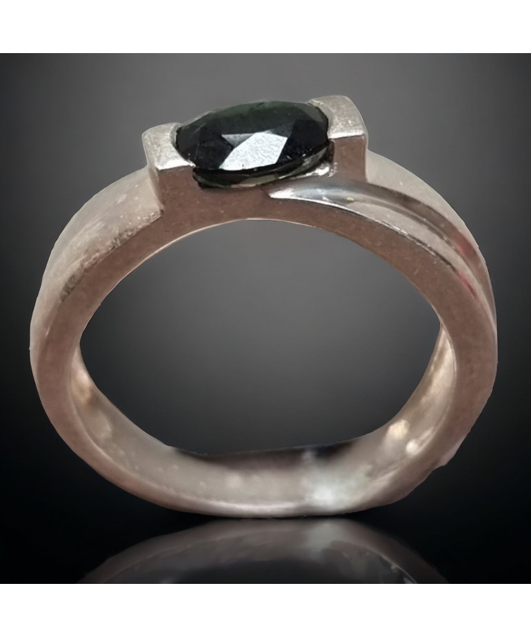 Bague Tourmaline verte Argent 925 Taille 53