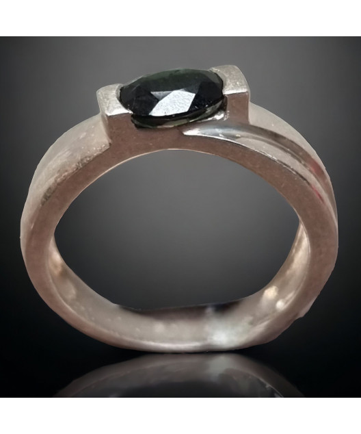 Bague Tourmaline verte Argent 925 Taille 53