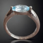 Bague Aigue marine Argent 925 Taille 56