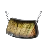 Pendentif Labradorite dorée