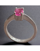 Bague Tourmaline rose Argent 925