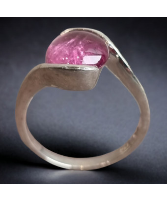 Bague Tourmaline rose Argent 925 Taille 57