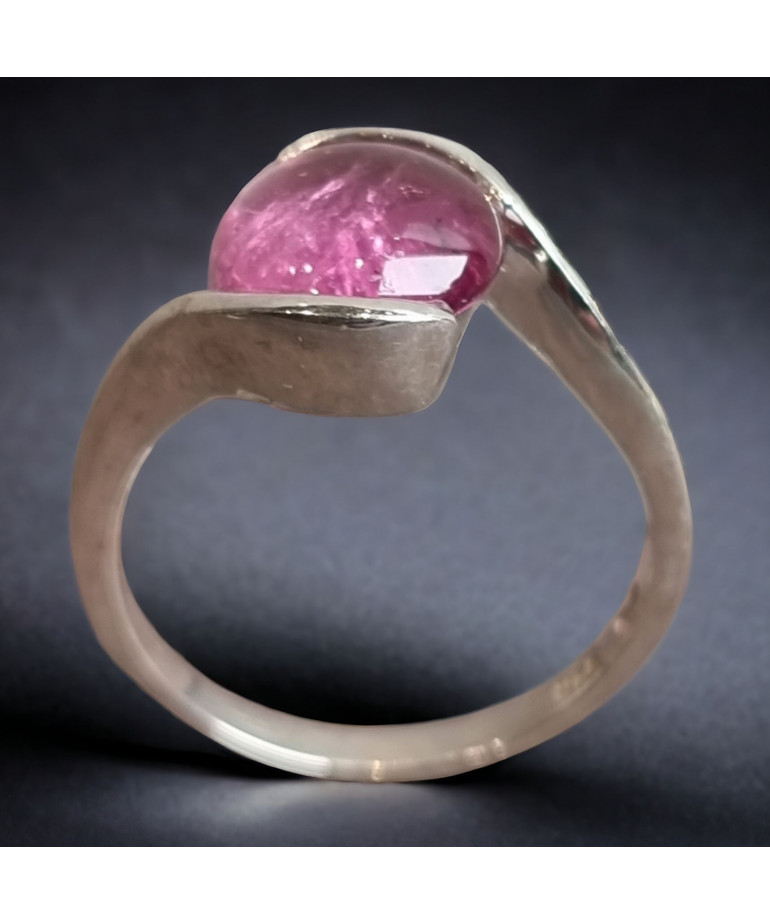 Bague Tourmaline rose Argent 925 Taille 57