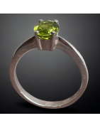 Bague Péridot Argent 925 Taille 59