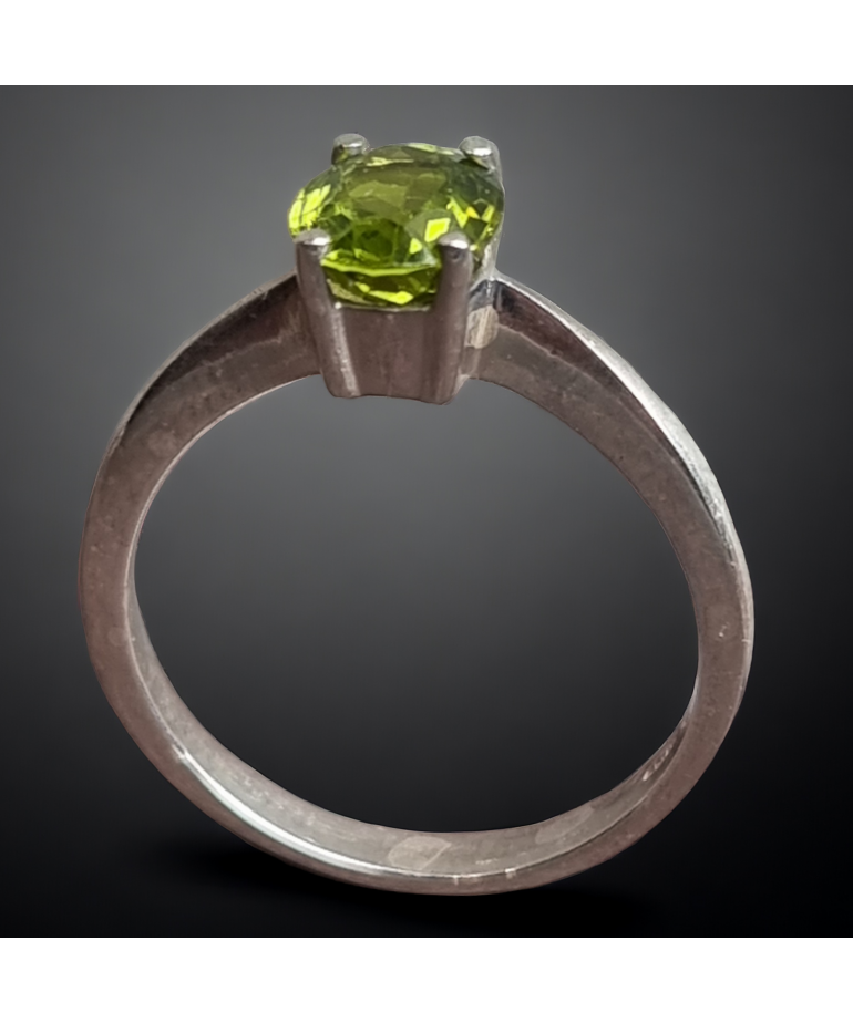 Bague Péridot Argent 925 Taille 59