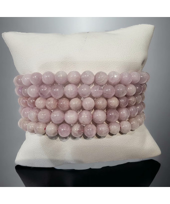 Bracelet Kunzite Pierres Rondes